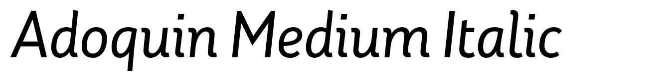 Adoquin Medium Italic